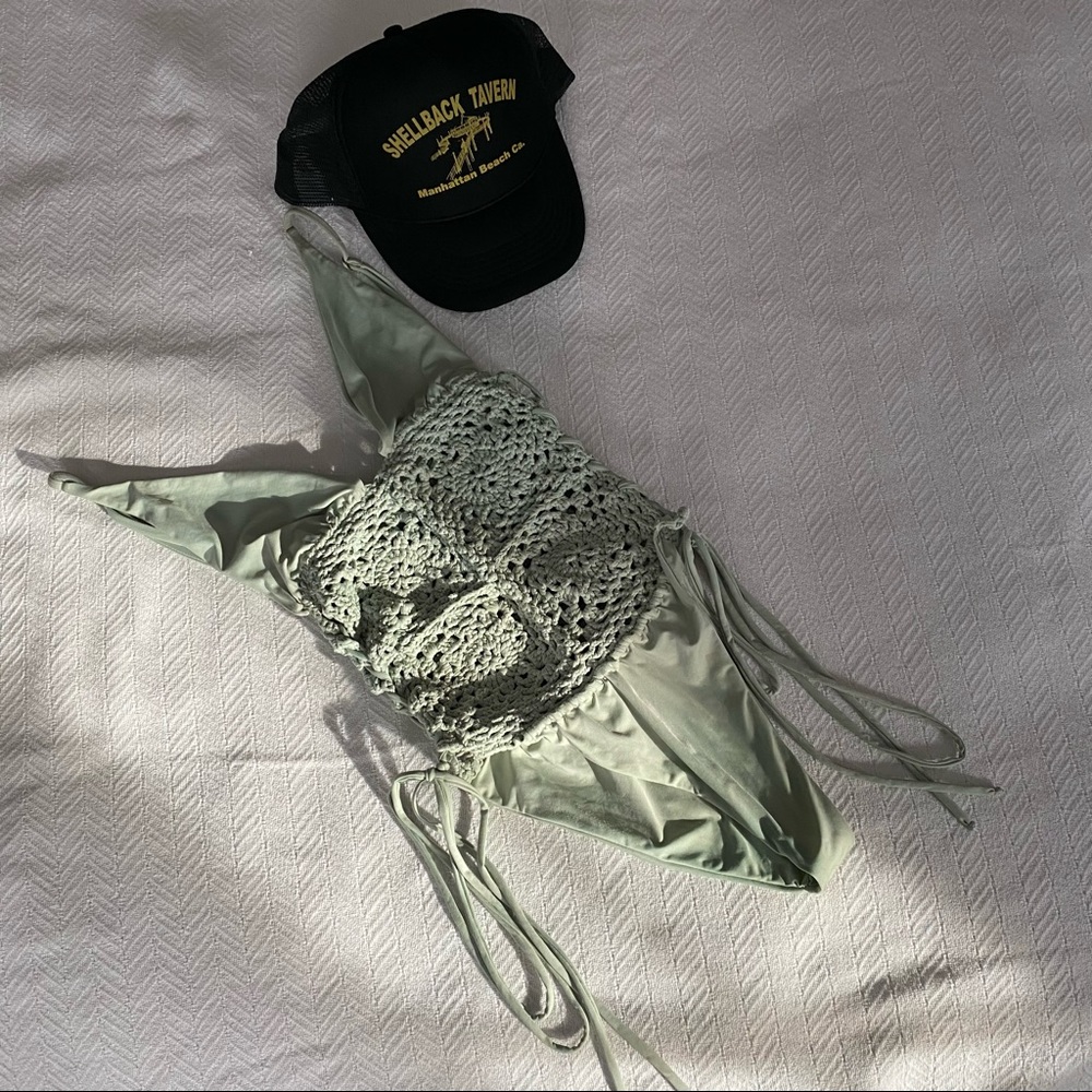 Frankie’s Crochet Mint One Piece ⚡️Rare ⭐️